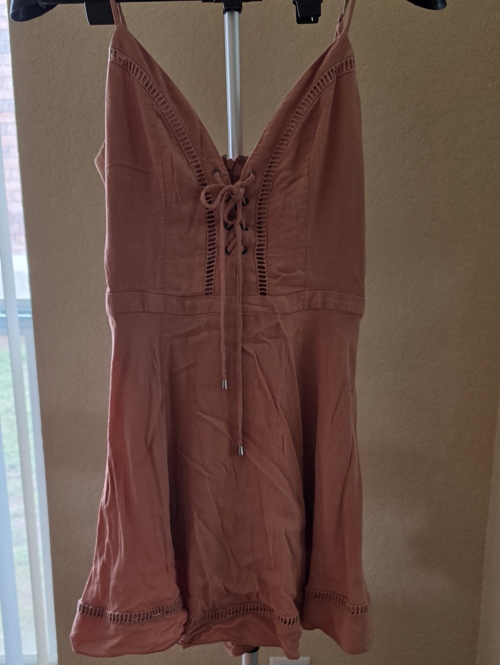 Lovers + Friends Blush Lace-Up Tank Dress Size M